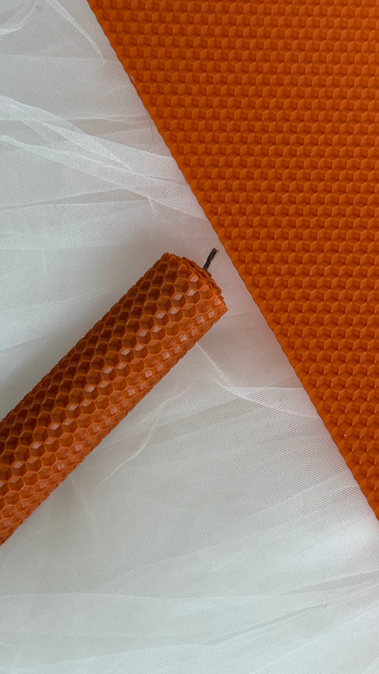 Orange beeswax sheets