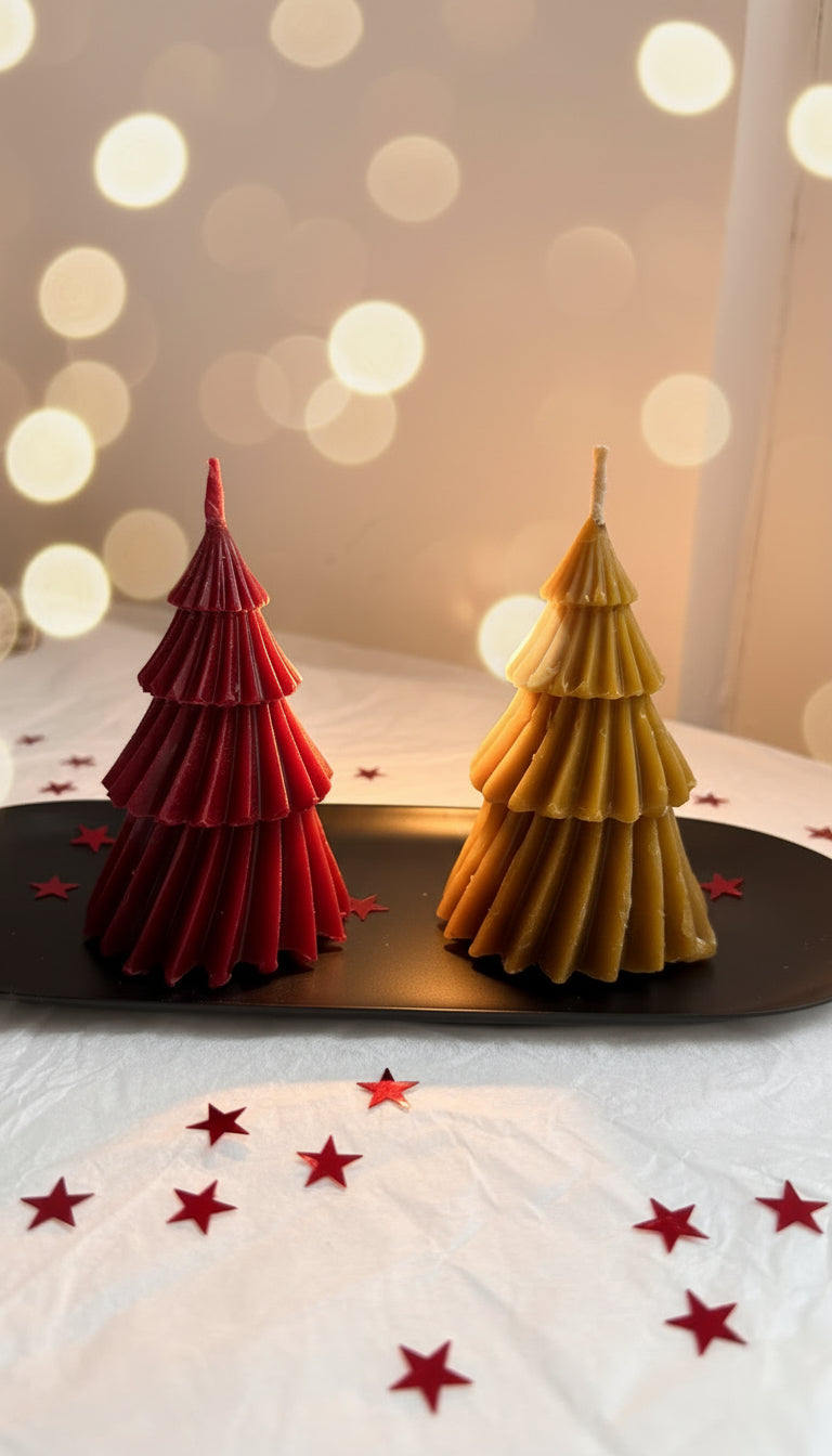 Vela Arbol de Navidad color Burdeos