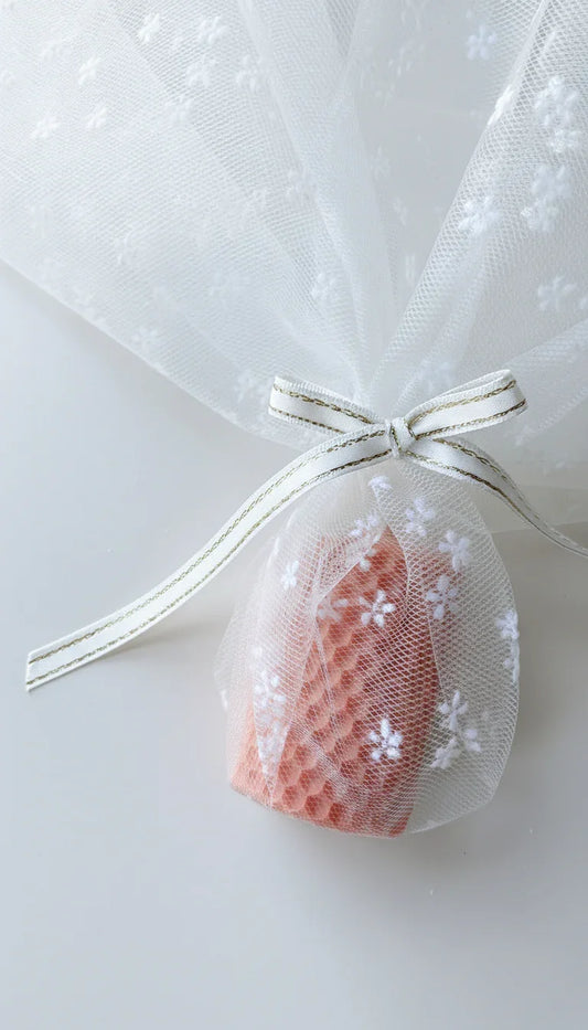 Mini Christmas Candle Wrapped in Tulle
