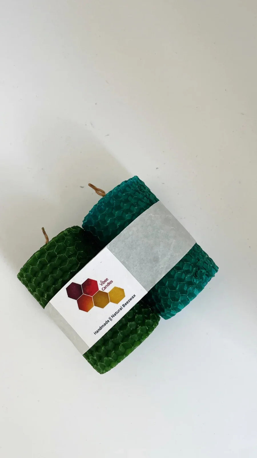 Pack of Green and Emerald colored candles