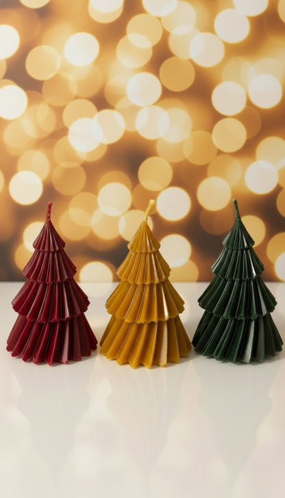 Yellow Christmas Tree Candle