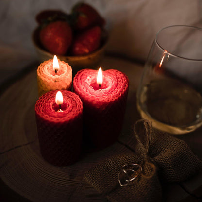 DIY KIT - Heart-shaped beeswax candle