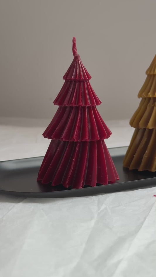 Vela Arbol de Navidad color Burdeos