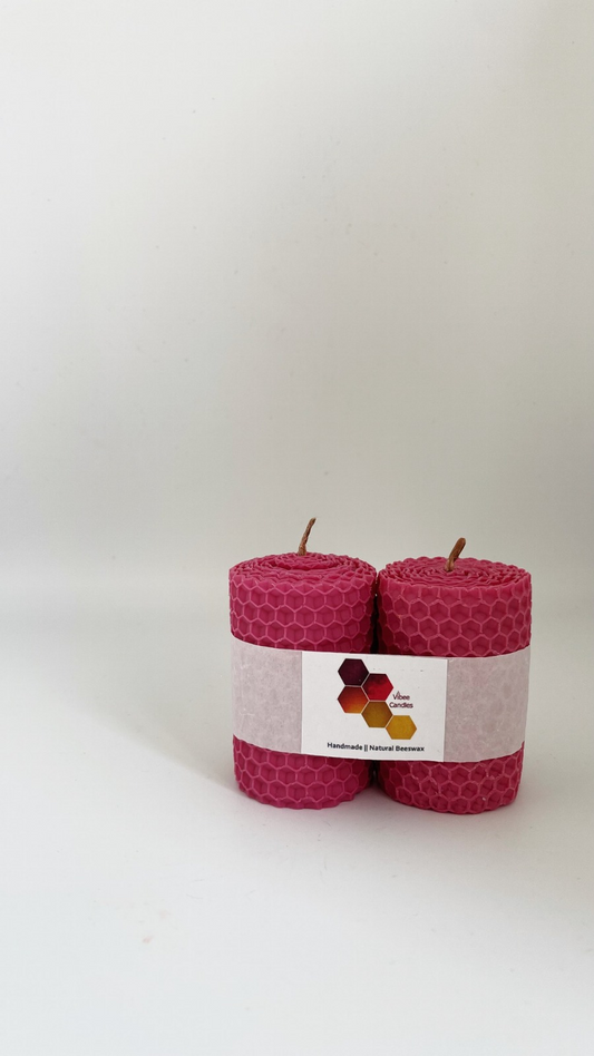 Pack 2 velas color Rosa