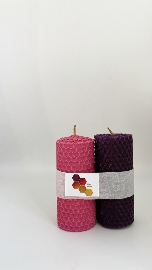 Pack velas color Rosa y Morado