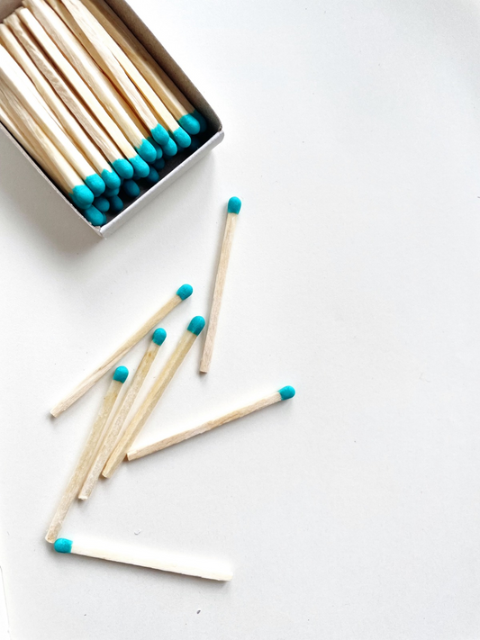 Cerillas con fósforo color Turquesa