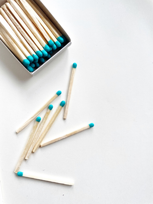 Cerillas con fósforo color Turquesa